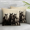 thumbnail image 3 of GOSMITH  Throw Pillow Covers African Animals Running Horse Waist Horses Pillow Cases Realistic Horse Eyes Simplin Animal Armchair Cushion Cover Home Decor Pillowcases, 3 of 5