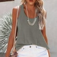 thumbnail image 2 of Tank Top Women Tank Top for Women Stylish Women's Sleeveless Tops Casual Blouses for Everyday Wear Slim Fit O-Neck T-Shirts Comfortable and Versatile Design, 2 of 5