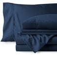 thumbnail image 2 of Bare Home 5 Piece Sheet Set, Microfiber, 2 Extra Pillowcases, Twin XL, Dark Blue, 2 of 6