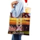 thumbnail image 4 of Outer Banks Bolso de tela con estampado de lienzo para mujer, bolsa de compras reutilizable y estética, con cremallera interior, regalo para mujer, 35 × 40 cm., 4 of 6