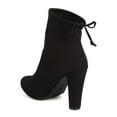 thumbnail image 3 of New Women Breckelles Pamela-07 Faux Suede Drawstring Chunky Heel Sock Bootie, 3 of 5