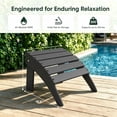 thumbnail image 4 of Folding Adirondack Ottoman set of 2, HDPE Outdoor Adirondack Chair Footrest for Outside Indoor,19.7in W,Grey(Set of 2), 4 of 7