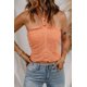thumbnail image 2 of ABPHQTO Camiseta sin mangas con cuello halter y espalda abierta fruncida naranja para mujer, 2 of 5