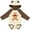 Natural & Brown w Ears, variant on Inktastic Cute Gingerbread Man with Red Plaid Bowtie Boys or Girls Long Sleeve Baby Bodysuit
