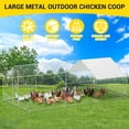 thumbnail image 4 of QinaQin Walk-In Metal Chicken Coop, Large Chicken Coop, with Split Door, Triangular Support Frame, Waterproof and Uv-Resistant Cover, Multi-Pet Outdoor Cages, Farm Outdoor Duck House, 4 of 7