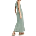 thumbnail image 6 of Women's Summer Sleeveless Extra Contrast Stitch Ribbed Knit Long Dresses, 6 of 6
