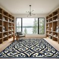 thumbnail image 2 of ODIKA 4' x 6' Machine Washable Non-Slip Area Rug, oriental geometric High Traffic Rug, Blue, 1001535, 2 of 7