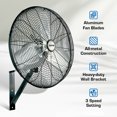 thumbnail image 2 of Hurricane 20 Inch Pro Commercial Grade Classic Wall Mount Fan, Black, 2 of 9