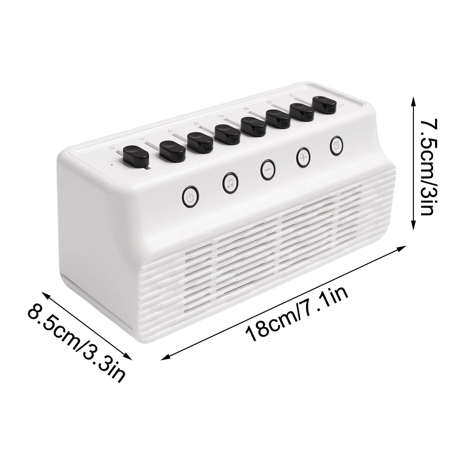 Outoloxit White Noise Machine for Baby Sleep with 8 Nature Sounds, Bluetooth Speaker, Timer, Portable Sleep Aid for Adults, Home Office Use