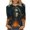 #0157-Multicolor, variant on Uootdi Womens Blouses Three Quarter Sleeve Dark Scenery Halloween Graphic Womens Halloween Costume Relax Fit Family Gathering T Shirt Blouses