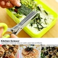 thumbnail image 1 of Kitchen Scissor, Stainless Steel 5 Layers Kitchen Scissors Scallion Sushi Shredded Tool, 1 of 8
