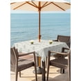 thumbnail image 3 of Outdoor Tablecloths with Umbrella Hole & Zipper, Palm Trees 60x60 Inch Square Tablecloths, Summer Tropical Coconut Trees Plants Green Waterproof Table Cloth, Patio/Pool/Picnic Table Covers, 3 of 8