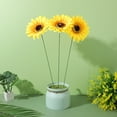 thumbnail image 1 of OHOIOLLA 10Ud Estacas De Jardín Con Girasoles Artificiales Amarillos Para Uso Exterior Fácil Instalación, 1 of 8
