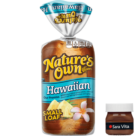Nature's Own Hawaiian, Half Loaf, Sliced Hawaiian Bread, 12 oz Loaf