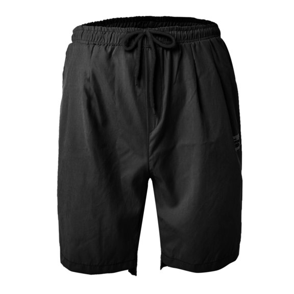 Men's Shorts Casual Relaxed Fit Drawstring Summer Beach Shorts with Elastic Waist and Pockets, Black, 2XL