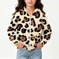 thumbnail image 6 of Abcomgle Leopard Print Zip Up Hoodies for Girls Kids Cute School Jacket for Girls Fleece Full-Zip Hoodies for Teen Girls Casual Hooded Sweatshirt for Teen Girls with Pockets, 6 of 7