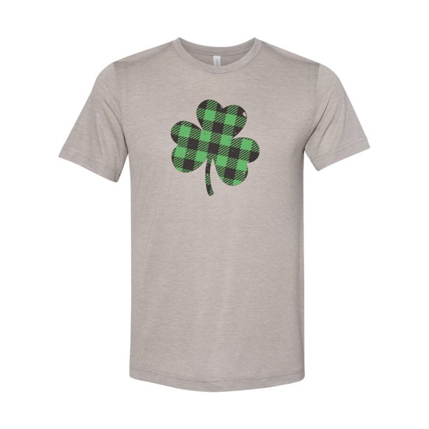 Plaid Clover, Clover Shirt, St. Patrick's Day Distressed Clover, Green Shirt, Unisex Fit, Sublimated Design, Buffalo Heather 2XL - Walmart.com
