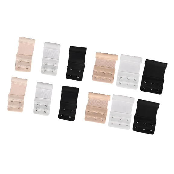 TELOLY 12pc Extender Bra Extension Strap 2 Rows 2,3 Hooks 3