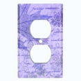 thumbnail image 2 of Metal Light Switch Plate Outlet Cover (Purple Leaf Letter Damask LET008), 2 of 13
