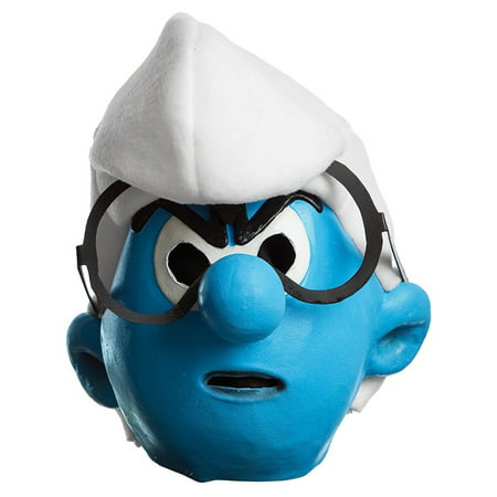 Adult's Mens Smurfs The Lost Village Brainy Mask Costume