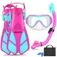 thumbnail image 1 of Set de Snorkel FosDero para Niños Máscara y Aletas para Niños de 6 a 14 Años Morado, 1 of 6