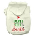 thumbnail image 4 of Christmas Pet Dog  Cat Hoodie Screen Printed, "Don't Tell Santa", 4 of 10