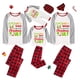 thumbnail image 1 of Pijamas familiares a juego de Navidad, conjuntos de pijamas a cuadros blancos y negros, Just Who Loves Christams en julio, 1 of 4