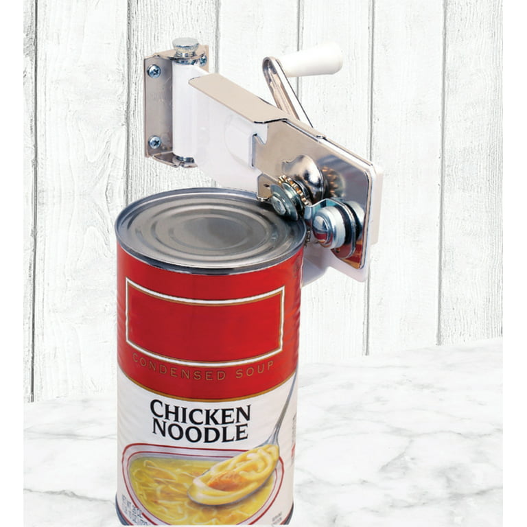 Swing-A-Way Wall Mounted Can Opener - Tin Opener with Magnetic Lid Lifter, Metal, 17.5 x 8 x 7 cm