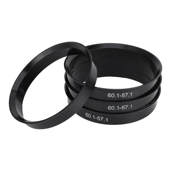 Unique Bargains Hub Centric Rings, 57.1mm ID 60.1mm OD  Car Wheel Hubrings ABS Plastic Black, 4pcs