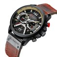 thumbnail image 5 of Curren / Karien new 8329 men's watch business belt watch calendar men's watch six-pin quartz watch gold gram black, 5 of 5