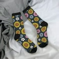 thumbnail image 5 of Haiem Colorful Sunflowers Pattern Crew Socks – Soft & Durable Moisture-wicking Socks, Stay-Up Fit for Business, Work, and Casual Wear Size 5-11, 5 of 6