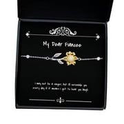 Love Fiancee Gifts, I May not be a Singer, but I'll Serenade You Every Day if it, Inspirational Holiday Sunflower Bracelet from, Hanukkah Gifts, Kwanzaa Gifts, Birthday Gifts,