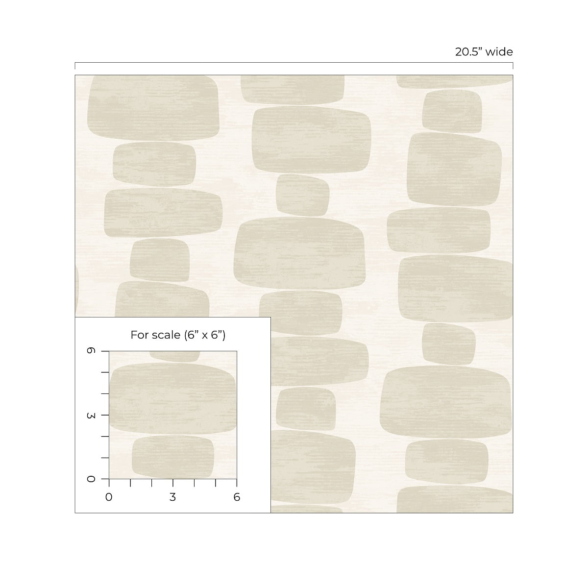 Stacy Garcia Home Beige Stripe Block Geometric Peel and Stick Wallpaper - 20.5 in. W. x 18 ft. L. Roll
