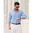 thumbnail image 3 of COOFANDY Long Sleeve Shirts for Men Wrinkle Free Button Up Dress Shirts Casual Stylish Office Shirt, 3 of 6