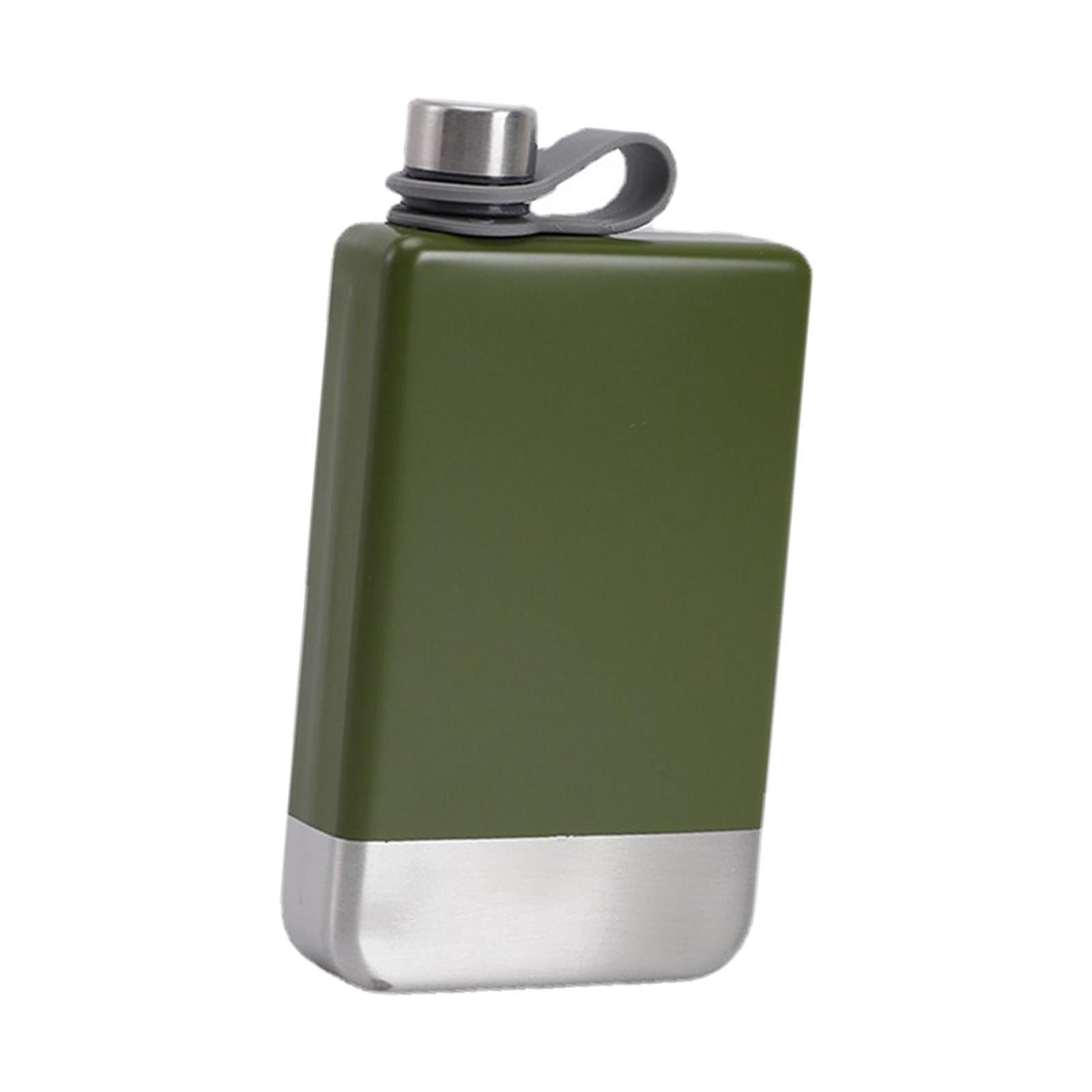 Pocket Hip , Alcohol Whisky Lightweight Container Bottle Green