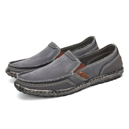 

HOLEX Men s Cloth Shoes Street Walking Loafers Boat Shoes Deck Shoes Canvas Casual Retro Casual Shoes