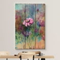 thumbnail image 3 of wall26 Canvas Print Wall Art Pink Watercolor Flower Field on Wood Panels Nature Wilderness Digital Art Realism Chic Colorful Multicolor Ultra for Living Room, Bedroom, Office - 24"x36", 3 of 5