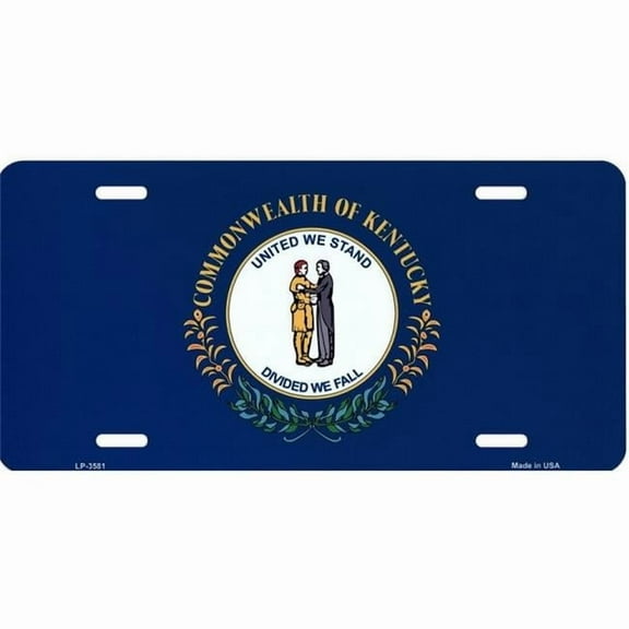 Kentucky State Flag Metal License Plate