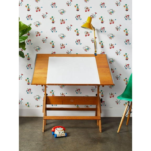 Animated Toys Removable Vinyl Wallpaper By Fisher-Price - White