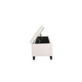 thumbnail image 4 of Benjara BM325071 51 in. Elias Rectangular Fabric Ottoman Bench with Storage, White & Black, 4 of 5
