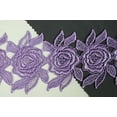 thumbnail image 1 of Altotux 3 Pouces 12 Couleurs Guipure Florale de Venise Brodée de Roses au Mètre (Lilas), 1 of 3
