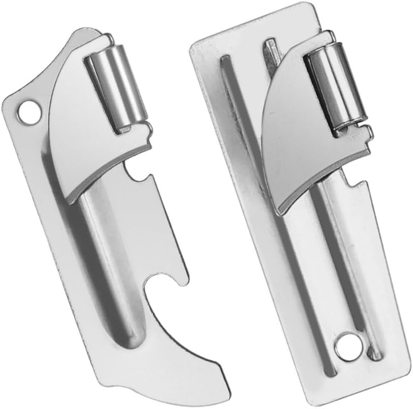 FRKSMD-8pcs Stainless Steel Multi Function Can Opener, Smooth Edge Manual Can Opener With Bottle Opener Jar Opener Easy Open Tool for Kitchen, Camping