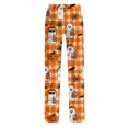 thumbnail image 6 of JULMCOMO Halloween Pajama Pants for Women Pumpkin Blood Ghost Print Drawstring Elastic Waist Trendy Pajamas Pants Fuuny Print Comfy Loose Pjs Yellow 3XL, 6 of 6