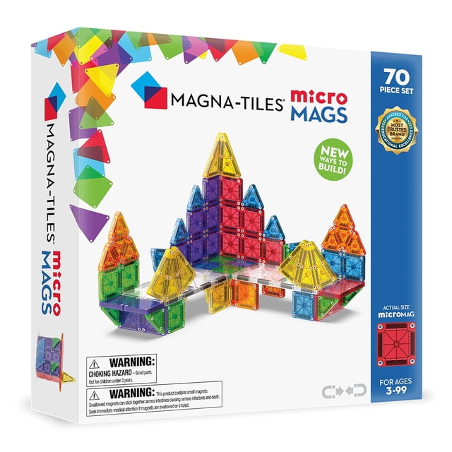 Set de construcción MAGNA-TILES MicroMags Deluxe de 70 piezas