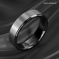 thumbnail image 6 of Tungsten Rings for Men Wedding Bands for Him 6mm Black Brushed Titanium Color, 6 of 6