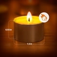 thumbnail image 2 of Velas de té Ashlux sin perfume con forma de palma, 100 unidades, color blanco, 2 of 9