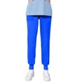 thumbnail image 2 of Xfvqtps Jogger Scrub Pants for Women Stretch Elastic Waist Yoga Scrub Bottoms Loose Nursing Pants Solid Color Straight Protective Pants Working Uniform Pants with Pockets Blue, 2 of 5