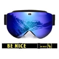 thumbnail image 2 of Gafas de esquí para adultos con revestimiento electrochapado, doble antivaho, cilíndricas, esféricas, con intercambio magnético, 2 of 5