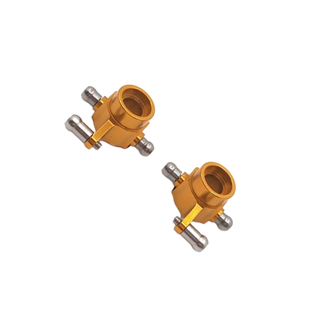 ZheElen 2pack/lot Aluminium Alloy Upgrade Rear Steering Hub Carrier For 1/28 Wltoys K969 Metal Upgrade Rear Steering Cup For RC Gold
