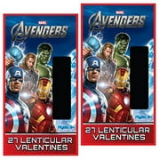 Marvel Avengers (2 Pack) 27 Count Lenticular-Holographic Valentines